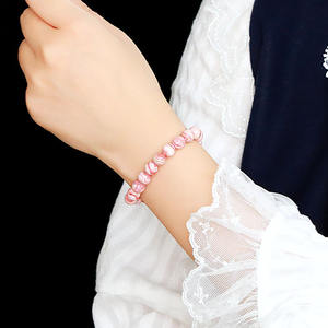 Pulseras de Rodocrosita Argentina de Alta Calidad con Manchas Rojas Naturales al por Mayor para Regalos - Product Image 5
