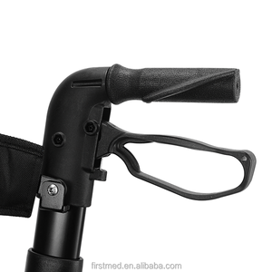 Rollator Walker with Seat - <strong>Foldable</strong> Reversible Backrest Adjustable Height Elderly Mobility Aid - Product Image 6