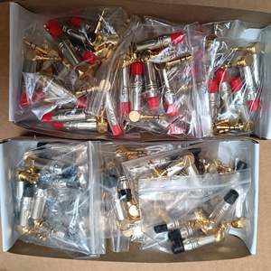 Conector TRS de 3,5mm en ángulo recto chapado en oro Tapones para auriculares estéreo de 1/8 "para tamaño de orificio 3,5mm - Product Image 5