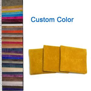 Nouveau design, logo personnalisé, deux poches, pochette à bijoux en daim avec bouton pression - Product Image 3