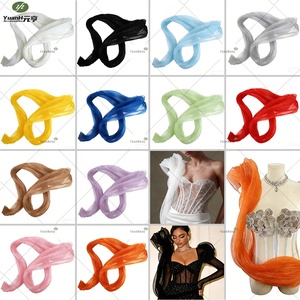 Tela <span class=keywords><strong>de</strong></span> Organza con Pliegues en Espiral 3D, Tela <span class=keywords><strong>de</strong></span> Encaje con Pliegues <span class=keywords><strong>de</strong></span> Acordeón <span class=keywords><strong>para</strong></span> Vestidos <span class=keywords><strong>de</strong></span> <span class=keywords><strong>Novia</strong></span> DIY - Product Image 4