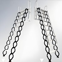 Échelles de grenier télescopiques invisibles pliantes manuelles modernes, montées au mur, en acier, pour intérieur et extérieur, capacité de charge de 300 kg