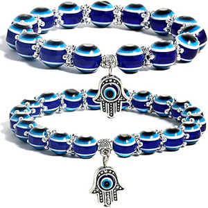 Bracciale OEM con Occhio Turco Portafortuna, Stile Retrò, Diverse Opzioni di Charm, Gioiello con Occhi in Pietra Naturale per Uomini e Donne - Product Image 6