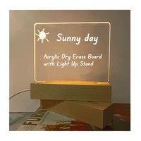 Tableau de notes effaçable à sec en acrylique personnalisé avec support Offre Spéciale tableau blanc calendrier transparent
