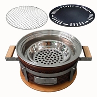 Barbecue portable sans fumée en acier inoxydable Auplex, table de barbecue, hibachi, kebab, barbecue au charbon de bois, grill japonais yakitori, luxe haut de gamme