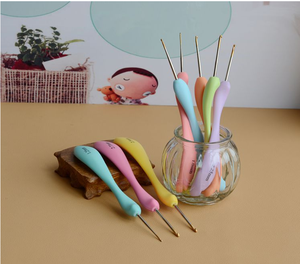 Aguja de Ganchillo de Encaje con Mango Curvo Grande, Diseño de Mango Suave, Juego de Ganchos de Ganchillo de Aluminio - Product Image 4