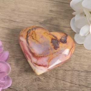 Piedra de Jaspe Mookaite Natural Pulida Ecológica al por Mayor, Tallada en Forma de Corazón, para Regalo de Feng Shui - Product Image 3