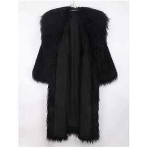 <span class=keywords><strong>Abrigo</strong></span> de Invierno Personalizable para <span class=keywords><strong>Mujer</strong></span>, Tejido con Pelo Sintético de Caballo, Cuello en V, Grueso, Casual, con un Solo Botón, Largo, de Poliéster Antiencogimiento - Product Image 6