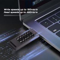 Unidad Flash USB 3.1 de Seguridad Militar con Cifrado por Hardware, 64GB 128GB para Windows y MacOS, Venta al Por Mayor de Fábrica