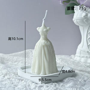 Vela de vestido de novia LANJO, hecha a mano con cera de soja, recuerdos para damas de honor, regalos para invitados de la despedida de soltera. - Product Image 6