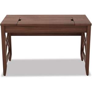 Table de bureau moderne Alera en noyer, réglable en hauteur (de 47,25 po à 43,75 po), 47,25 po x 23,63 po x 29,5 po, pour utilisation informatique - Product Image 3