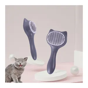 Useful Cats Pet Grooming Dematting Dog Comb Cat Shape Sleekar Comb Stainless Steel Metal Grooming Pet Dog Comb