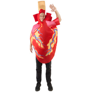 Disfraz de corazón para adultos, traje unisex para fiesta de Halloween, tela de poliéster - Product Image 2