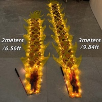 Ruban lumineux LED pour danse du dragon chinois avec bâton, serpent lumineux Poi sans tête de dragon, accessoires de performance de fitness en extérieur
