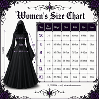 Robe Gothique Médiévale Femme, Corset Renaissance, Manches Cloche, Costume de Scène Halloween, Jeu de Rôle, Robe de Cosplay