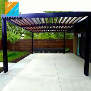 Waterproof easily assembled sliding patio cover bioclimatic pergola roof