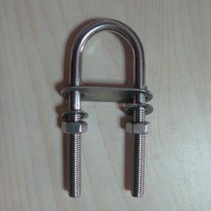 ตัวยึดท่อรูปตัวยู AISI304 AISI316สเตนเลสสตีลแบบผูกโบว์แบบท้ายเรือพร้อมแผ่นเชื่อม - Product Image 4