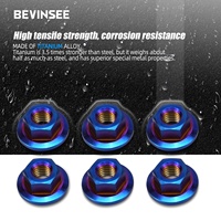BEVINSEE 6x E46 E60 E92 E90 E88 E53 Kit de Décors de Tour de Suspension en Émail Titane Brûlé 31316769731 pour BMW Séries 1 3 5