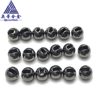 F1.6-6.4mm Schwarze Wolfram-Schlitzperlen Fliegenbindematerialien für Angelgewichte