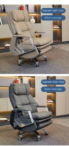 Poltrona Direzionale in Pelle Reclinabile Multifunzione con Massaggio Elettrico Intelligente Comoda Sedia da Ufficio per Lavoro Sedentario - Product Image 6