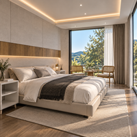 Maison capsule de luxe à 2 étages de 50 m², maison préfabriquée en conteneur double, 2 chambres avec balcon