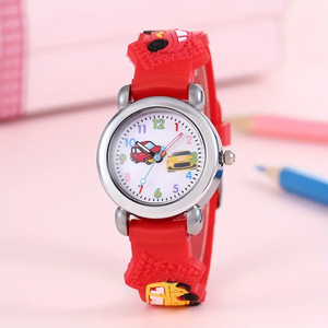 <span class=keywords><strong>Montre</strong></span> à quartz à cadran rond avec imprimé de voiture mignon pour garçons, filles et adolescents, idéale pour un cadeau ou la vie quotidienne - Product Image 3