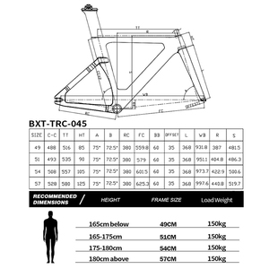 Telaio BXT in carbonio per bici da pista, telaio in fibra BSA per bici da corsa, telaio per bici a scatto fisso 120*9mm con forcellino posteriore, ricambi per biciclette - Product Image 3