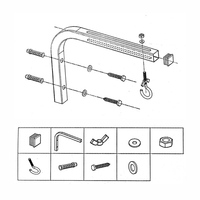 Crochet de montage d'écran SH-L27S support de plafond de suspension murale réglable pour écrans de projecteur HD support en forme de L