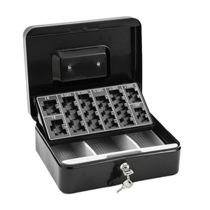 Caja de efectivo metálica grande deslizante con bandeja para monedas, almacenamiento de llaves, caja de <span class=keywords><strong>ahorro</strong></span> para cambio pequeño y euros, caja para cajeros, uso en supermercados Shenghui PJ-01 - Product Image 5