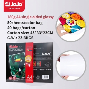 Carta Fotografica Lucida Monofacciale <span class=keywords><strong>JOJO</strong></span> 180g A4, 50 Fogli/Confezione, Qualità per Stampa Inkjet, Asciugatura Rapida, Vendita all'Ingrosso - Product Image 2