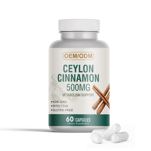 Cápsulas de Canela de Ceilão Orgânica Suporte de Energia e Metabolismo para Homens e Mulheres 60 Cápsulas Extrato de Planta de Canela de Ceilão - Product Image 1