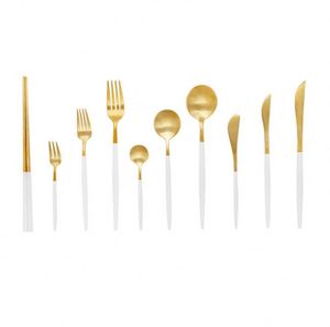 Juego de Cubiertos de Lujo Cupitol Ecológico para Boda, 10 Piezas de Acero Inoxidable Dorado, Entrega Rápida, en Stock - Product Image 1