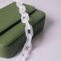 REWIN BRICOLAGE Coloré Acrylique Chaîne Téléphone Bretelles Mat Ovale chaîne à Maillons En Plastique pour Sac À Main Sac À Main Poignée