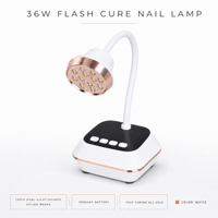 Lampe à ongles portable 36W Mini Flash Cure, sans fil, rechargeable, type C, lumière UV LED pour le durcissement des extensions de gel, kits de séchage d'ongles