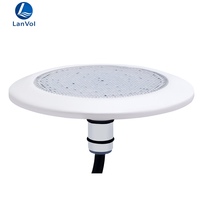 Lampu LED Bawah Air LanWo Berkualitas Tinggi Desain Baru Resin Isi PC 12V 8W IP68 Tahan Air untuk Kolam Renang