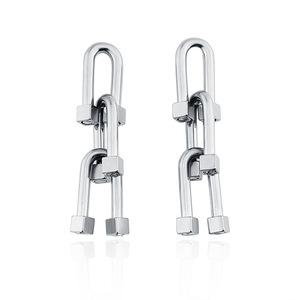 <span class=keywords><strong>H</strong></span> & P-collar de acero inoxidable con forma de U para mujer, conjunto de joyería con forma de U, cadena de zapatos de caballo, 18k, chapado en oro - Product Image 6