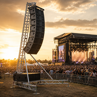 Soporte de Elevación Portátil de Aluminio para Altavoces Line Array con Polipasto Manual para Conciertos al Aire Libre