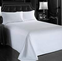 Ensemble de literie de chambre à coucher 100% coton, drap de lit de couleur blanche, taille unique en percale