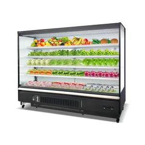Siêu thị hàng hóa Trái Cây Rau Showcase mát và mở hiển thị tủ lạnh cho các loại trái cây và rau