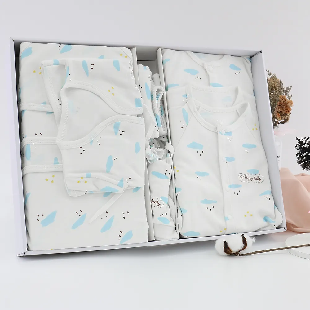 GDTEX individualisierbar GOTS Bio-Baumwollstoff 18-23 Stück auf Lager Neugeborenen-Geschenkbox Schlafanzug Baby-Einzeltasche Baby-Geschenkset für 0-12 Monate