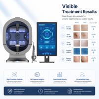 Analyseur d'images cutanées 3D X à trois caméras, prise de vue manuelle, écran 21,5 pouces, analyse du visage et du cuir chevelu, portable, Wi-Fi, pour salon de beauté