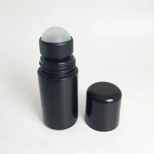 Lege Roll-On Anti-Transpirant Cosmetische Etherische Olie Roller Fles 50Ml Zwart Wit Plastic Deodorant Rol Op Fles