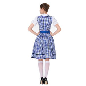 Tradizionale bavarese Octoberfest tedesco birra Wench <span class=keywords><strong>Costume</strong></span> adulto Oktoberfest Dirndl vestito cameriera con grembiule - Product Image 4