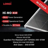 Module solaire Longi Classe A ignifuge LR7-72HVDA 640W 650W 660W 670W Panneau bifacial de type N avec technologie anti-ignition