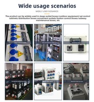 Boîtier de commande EKYK YKW-02B IP67 en PC transparent, 2 à 24 voies, avec fenêtre de protection, pour instruments électroniques et distribution