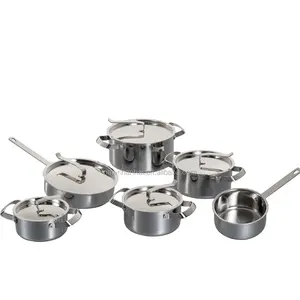 चीन में किए गए 12pcs स्टेनलेस स्टील प्रेरण dessini घर रसोई में खाना पकाने के लिए cookware सेट