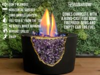 Nouveau Come Outdoor Decor Portable Table Top Petit Chiminea Méditation Bol Géode Bougeoir ConcreteFire Pit