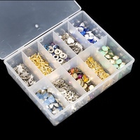 Boîte de rangement en plastique PP transparente avec compartiments et séparateurs pour bijoux, quincaillerie, petites pièces, outils, organisateur de rangement