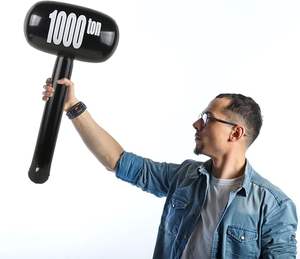 Marteau Gonflable Géant – Accessoire de Déguisement Amusant pour Carnaval, Cirque, <span class=keywords><strong>Anniversaire</strong></span>, Halloween, Fêtes et Cabines Photo - Product Image 5