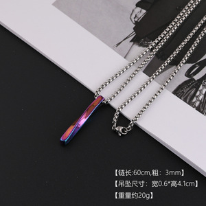 Collier long minimaliste torsadé en spirale, pendentif en alliage de zinc, chaîne de pull unisexe tendance, noir, or irisé, blanc K - Product Image 3